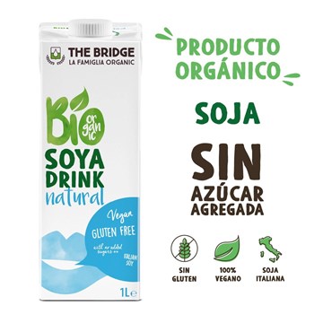 Picture of BIO SOJA NATURAL 1 LT - GLUTEN FREE AND WITHOUT ADDED SUGAR (ITALY)